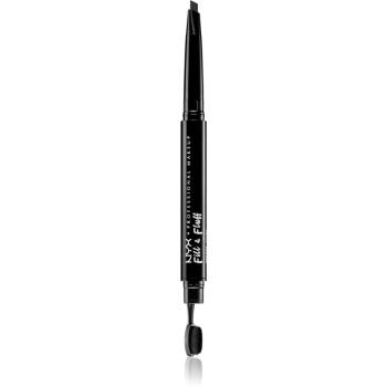 NYX Professional Makeup Fill & Fluff creion mecanic pentru sprancene culoare 08 - Black