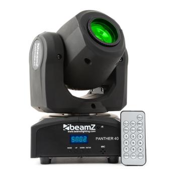 Beamz Panther 40 LED-uri în mișcare, cap rotativ, 45W 7-gobos 7-culori DMX IR telecomandă