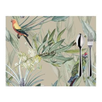 Set 2 suporturi pentru farfurii Mike & Co. NEW YORK Jungle Birds, 33 x 45 cm, bej