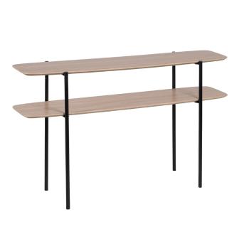 Masă consolă în culoare naturală cu blat cu aspect de lemn de stejar 33x120 cm Nude – Ixia