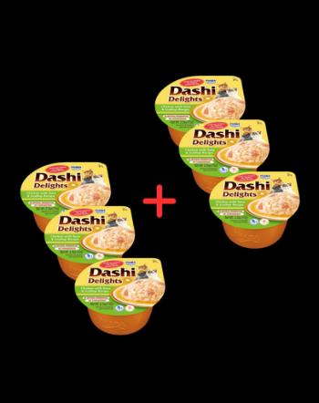 INABA Cat Dashi Delights pui, ton si scoici 6x70 g hrana pisici