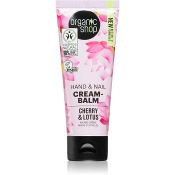 Organic Shop Cherry & Lotus balsam fortifiant pentru maini si unghii 75 ml