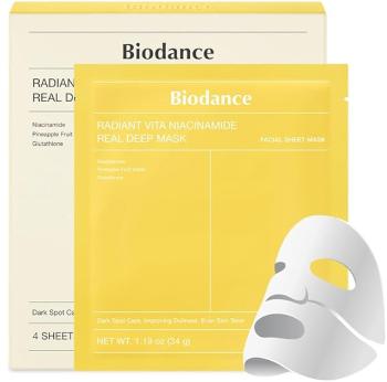 Biodance Mască facială Radiant Vita Niacinamide (Real Deep Mask) 4 buc