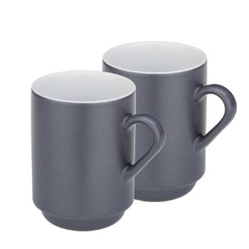 Set de căni din ceramică Kela MATTIA, 2 buc, gri ,300 ml