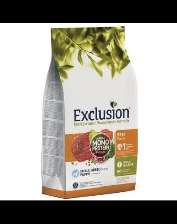 EXCLUSION MonoProtein Noble Grain puppy small breeds hrană pentru căței din carne de vită pentru rase mici 7 kg