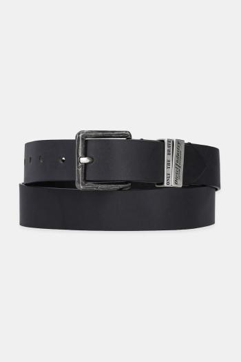 Opasok Diesel DIESEL LOGO B-GUARANTEE-A belt pánsky, čierna farba, X08532.PR227