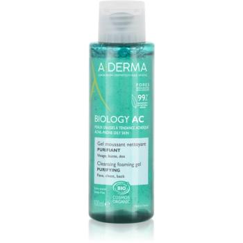 A-Derma Biology AC gel spumant de curatare pentru ten gras și mixt 100 ml