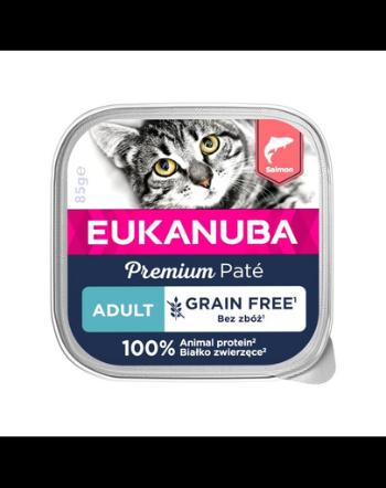 Pate cu somon EUKANUBA Grain Free Adult 85 g pentru pisici