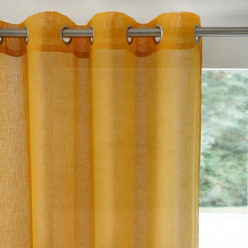 Cortină din voal de culoare solidă cu efect de in