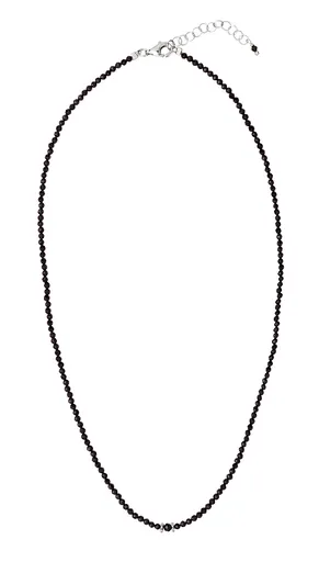 Alisia Colier cu mărgele din spinel negru AL1628-Argento-Spinello