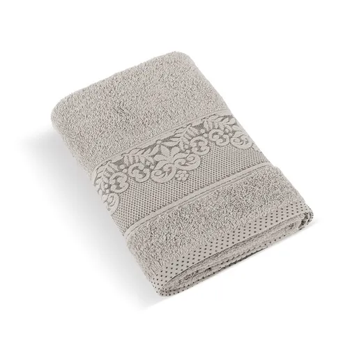 Prosop frotir Bellatex colecția Orchidea gri, 50 x 100 cm, gri, 50 x 100 cm