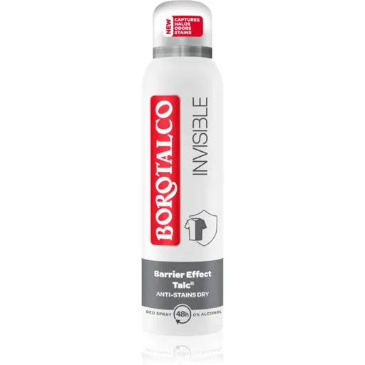 Borotalco Invisible deodorant spray impotriva petelor albe si galbene 150 ml