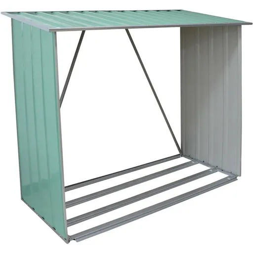 Adăpost din tablă pentru lemne 189 x 76 x 191 cm, verde