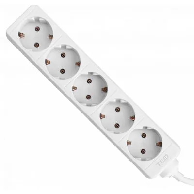 Prelungitor 5 prize 1.5 metri, 3x1.5mm ALB, TED TED001894