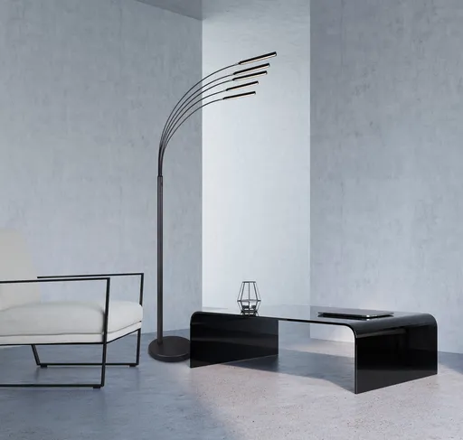 Lampadar Reed, RL, 30.5x195.5 cm, 3.5W, 5x SMD, metal, negru mat