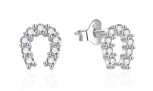 Agato Cercei sclipitori din argint Potcoava AGT-E141PW