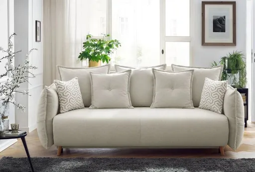 Canapea extensibila 3 locuri, Atelier del Sofa, 752EST1111, Frame: 70% HORNBEAM/30% MELAMINE COATED CHIPBOARD, Crem