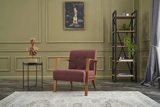 Fotoliu, Atelier del Sofa, 825BLC2707, Rosu claret