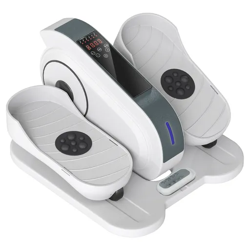 SPORTNOW Aparat eliptic de birou, bicicletă eliptică electrică cu ecran LCD, telecomandă și 10 viteze reglabile, 45 x 42 x 27 cm alb | Aosom Romania