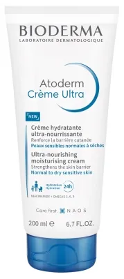 Bioderma Ultra cremă de corp hrănitoare și hidratantă Atoderm (Ultra-Nourishing Moisture Cream) 200 ml