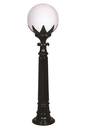 Lampadar de exterior, Opviq, 685AVN1360, Alb/Negru