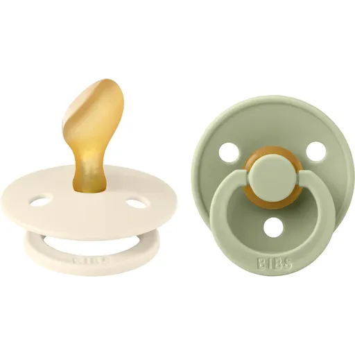 BIBS Colour Size 1: Anatomical 0-6 months suzetă Ivory / Sage 2 buc