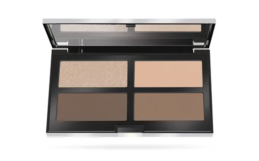 PUPA Milano (Contouring & Strobing Powder Palette) Strobing Ready 4 Self- (Contouring & Strobing Powder Palette) 17.5 g 003 Dark Skin