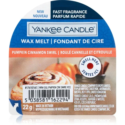 Yankee Candle Pumpkin Cinnamon Swirl ceară pentru aromatizator 22 g
