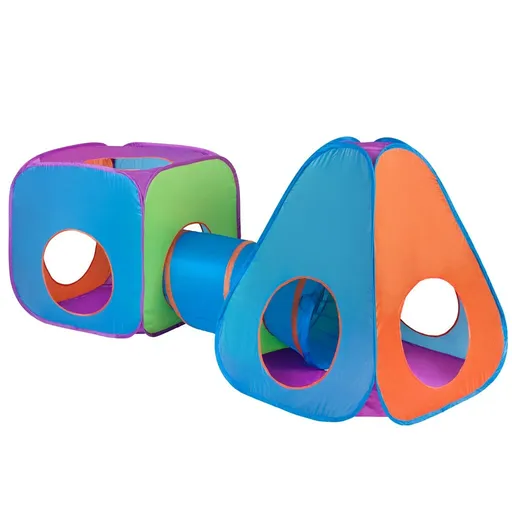 Cort pentru copii 3in1 Baby Mix portocaliu-albastru, 265 x 95 x 94 cm