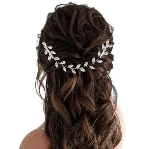 Accesoriu Par Mireasa Flexibil, Stil Pieptene Gold Rhinestone - 14650872