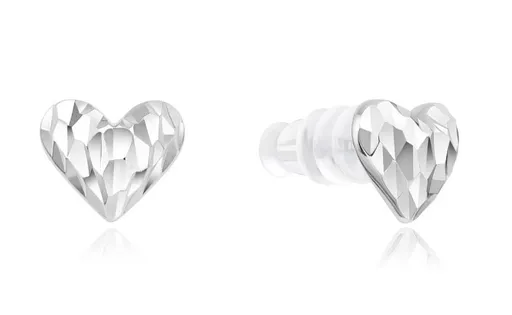 MOISS Cercei din argint tip știft Inimi E0004879