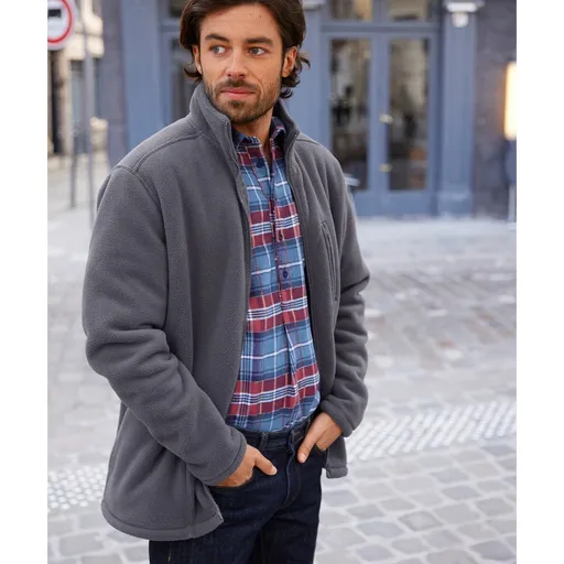 Hanorac din fleece cu fermoar și căptușeală călduroasă