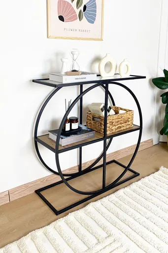 Bufet, Hanah Home, Cloudy, 80x83x30 cm, Pin Atlantic / Transparent