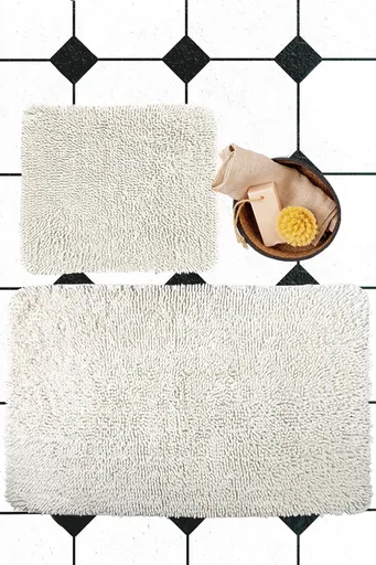 Set covorase de baie, L'essentiel Maison, Victoria, Ecru