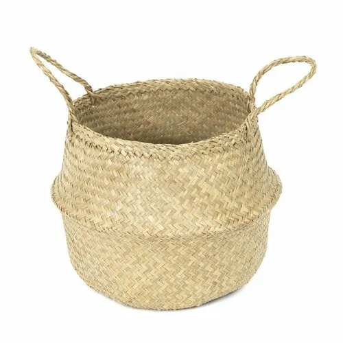 Coș de depozitare Compactor tricotat din iarbă demare Belly, 35 x 32 cm, natural, naturală, M