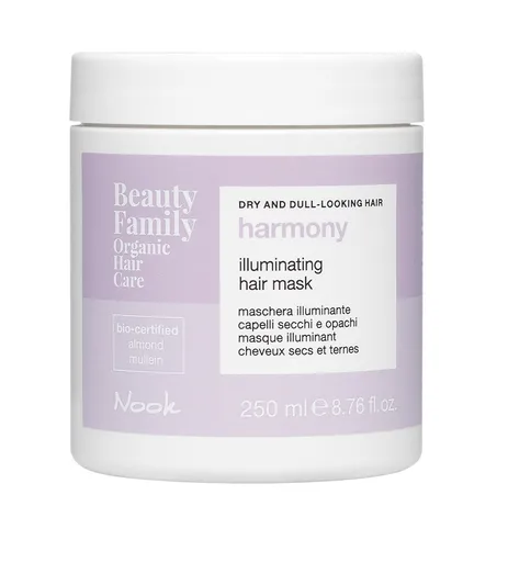 Masca Organica Pentru Hidratarea Parului Tern Si Lipsit De Stralucire Nook Beauty Family Harmony Illuminating Hair Mask