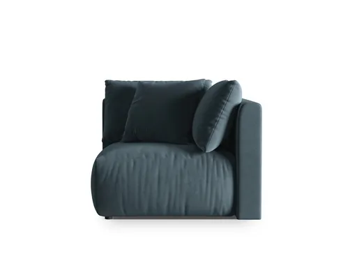 Modul pentru canapea, 1 loc, Chris-184, Micadoni Home, 100x100x80 cm, catifea, albastru pastel
