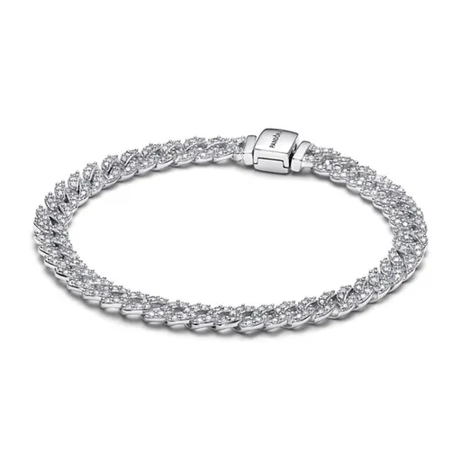Pandora Brățară din argint cu legături cubaneze Timeless 593008C01 18 cm