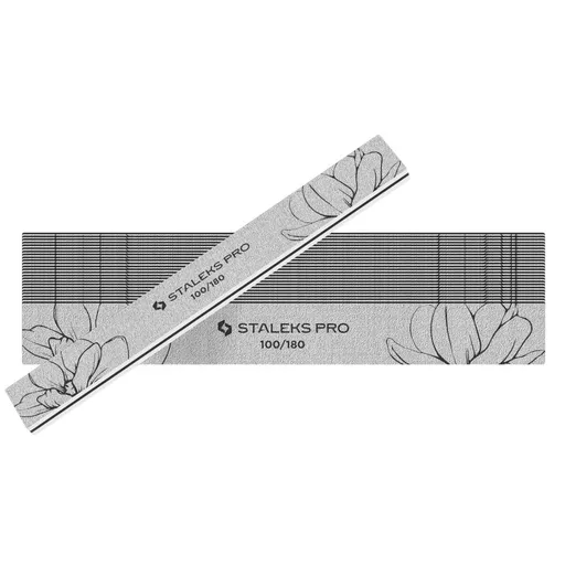 STALEKS Pilă minerală dreaptă pentru unghii Expert 20 100/180 (Straight Mineral Nail File) 25 bucăți