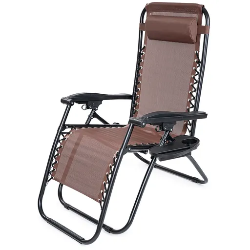 Scaun de plajă pentru grădină 4Home Relax, maro, maro