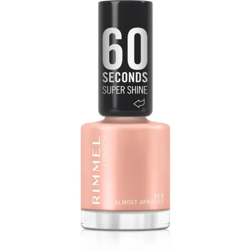 Rimmel 60 Seconds Super Shine lac de unghii culoare 112 Almost Apricot 8 ml