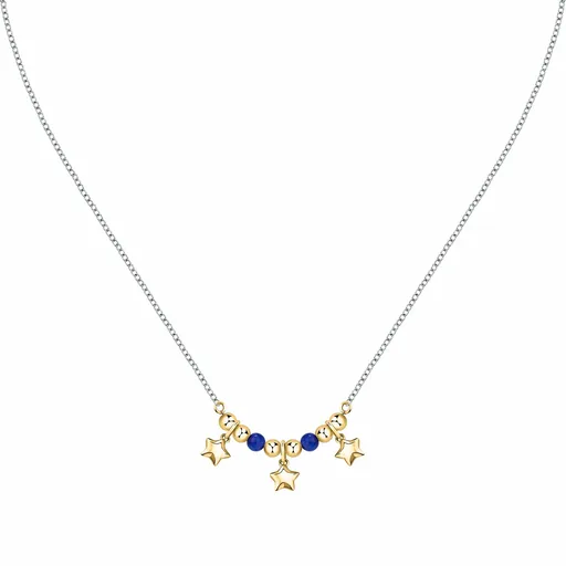 Morellato Colier bicolor decent cu agat albastru Talismani SAIX21