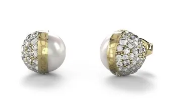 Guess Cercei fermecători placați cu aur cu pietre de zircon Calypso JUBE04458JWYGT/U