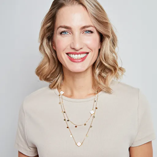 Colier cu două rânduri Flori