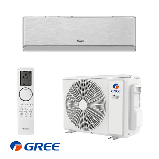 Aparat de aer conditionat inverter Gree Airy GWH12AVCXD-K6DNA1A, 12 000BTU, 24 m², A+++/A++, Wi-Fi, R-32, Argintiu