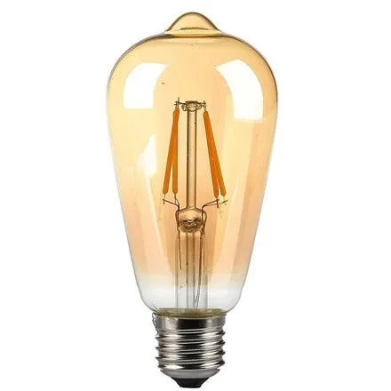 Bec LED ST64 E27 4W cu filament 2200K model Edison V-TAC SKU-214361