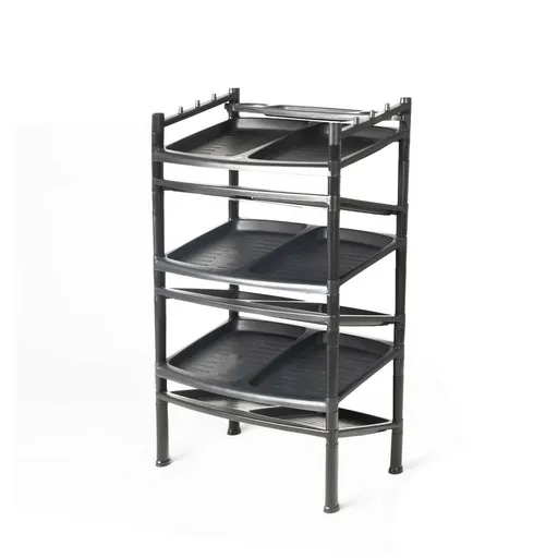 Botnik 6 etaj Black 52 x 34 x 91 cm, negru