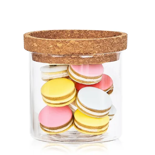 Recipient de sticlă pentru alimente cu capac 4Home Cork , 450 ml, 450 ml