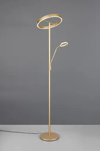 Lampadar Willis, TRIO, 40x180 cm, 39W/5.5W, 2x SMD, metal, auriu