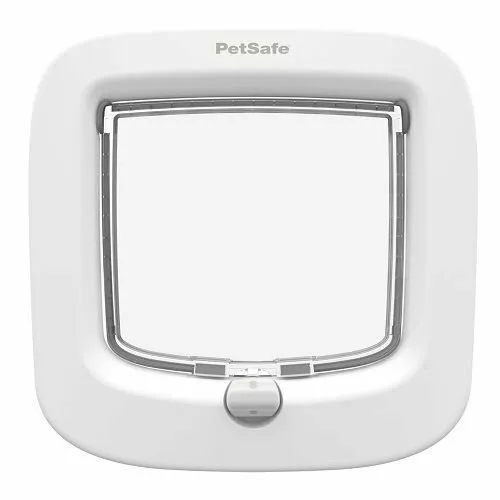 PetSafe® Ușă manuală pentru pisici și câini DeLuxealbă